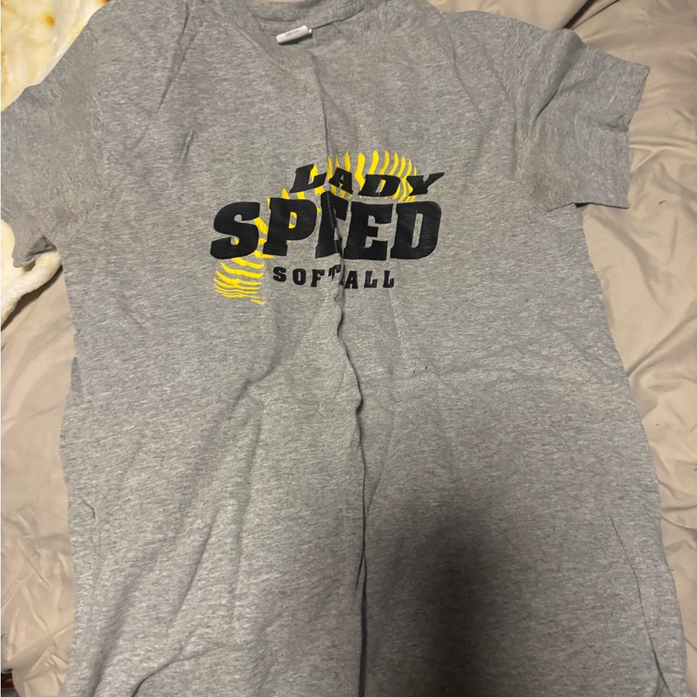Gray Softball Kids T-Shirt